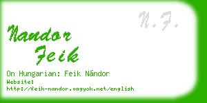 nandor feik business card